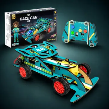 The Bolt Racer kit's printed retail box